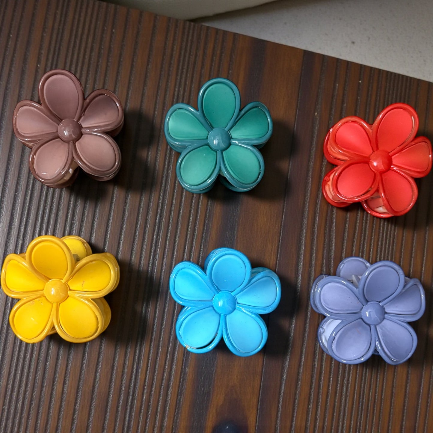 Rainbow Cherry Korean Hair Clips (Big) 6 Pcs - JHKC100119