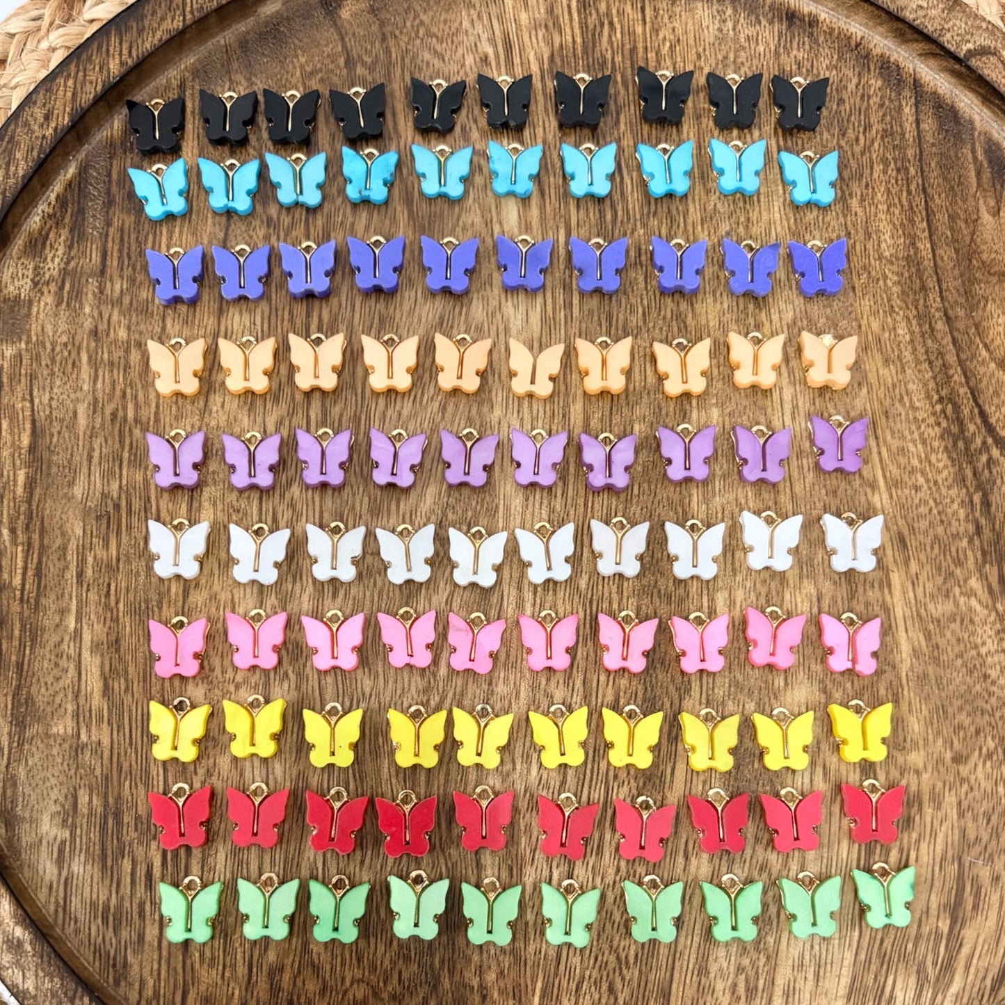 Mixed Butterfly Charms Combo - Pack of 100 Charms
