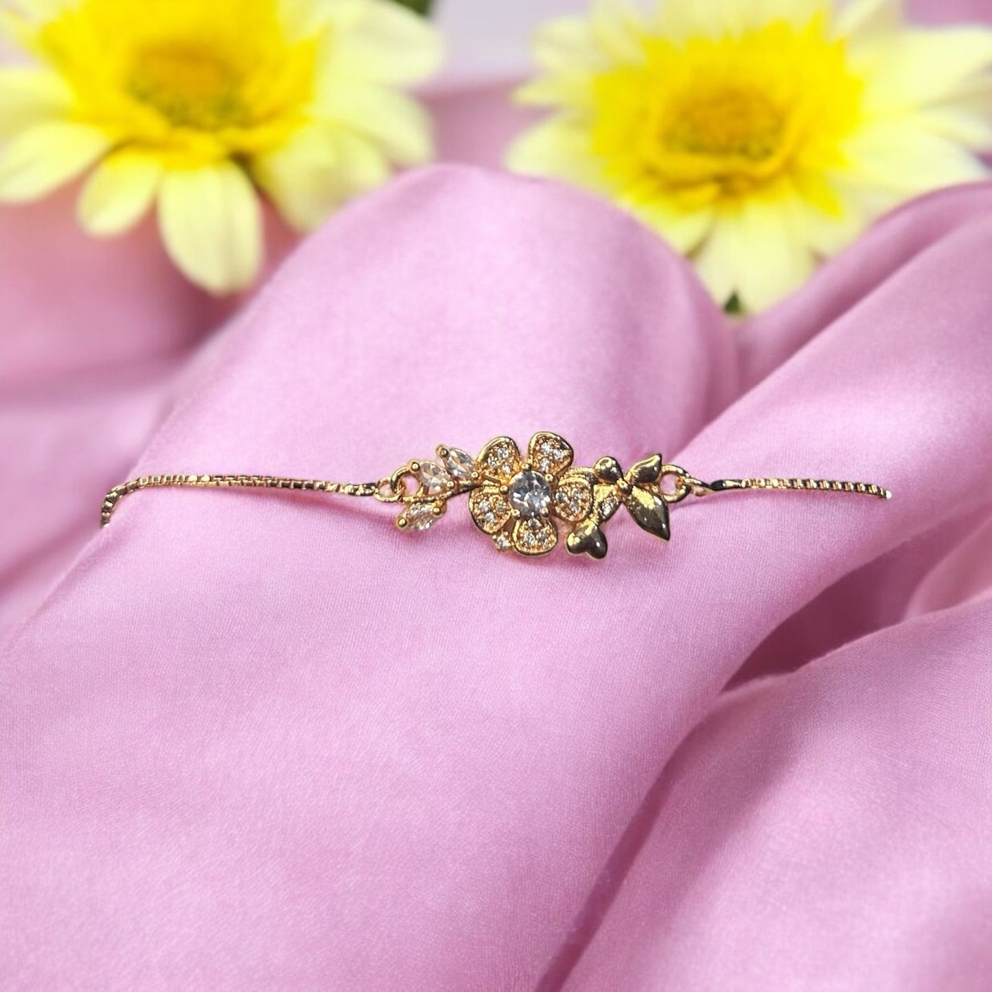 Fancy Stone Bracelet with Adjustable Chain #10