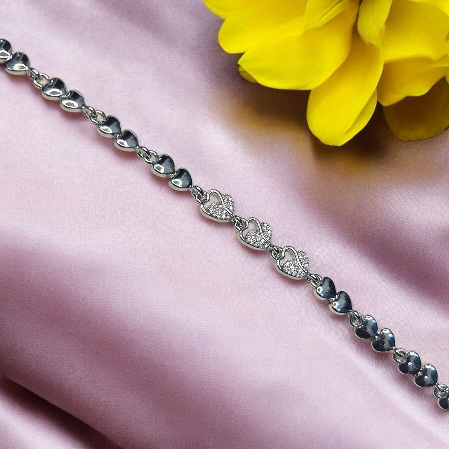 Luxury Silver Plated AD Studded Adjustable Fancy Bracelet #3