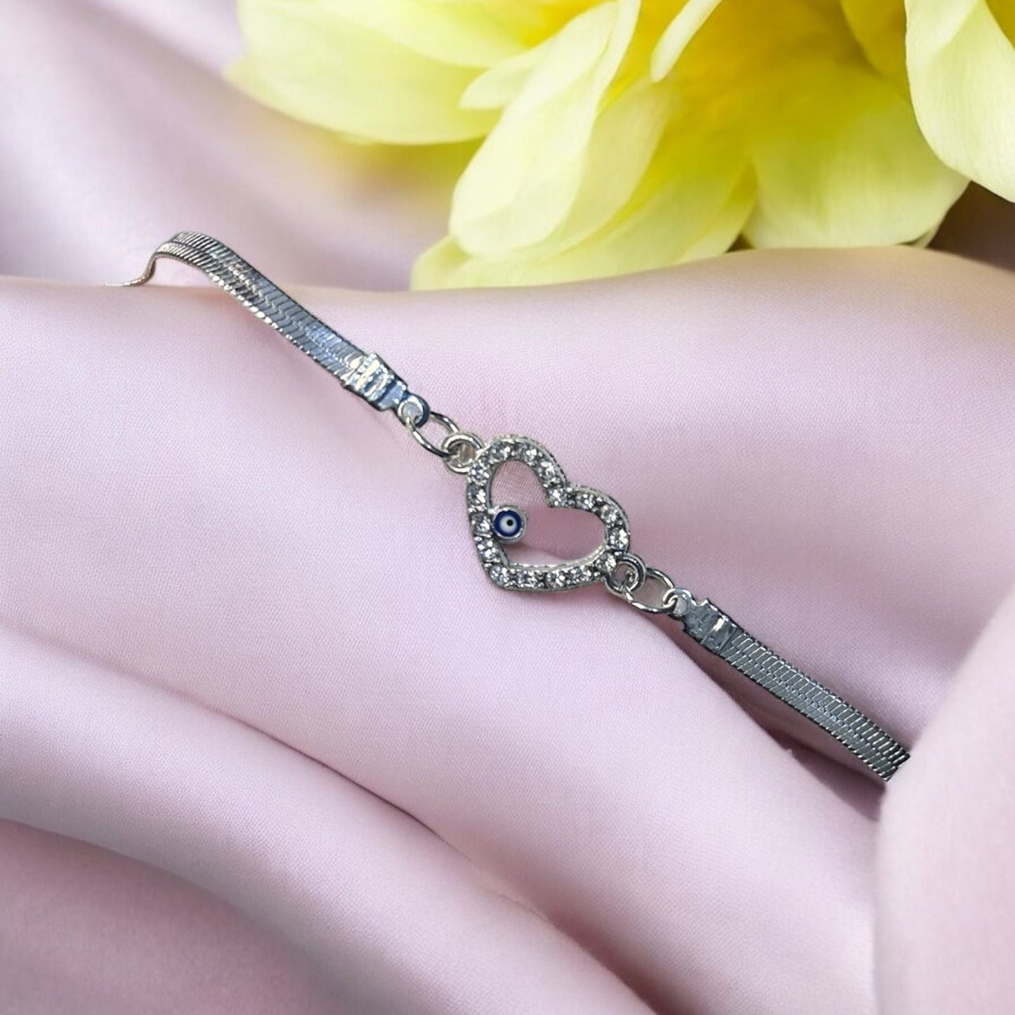 Silver Plated AD Studded Adjustable Fancy Bracelet #2