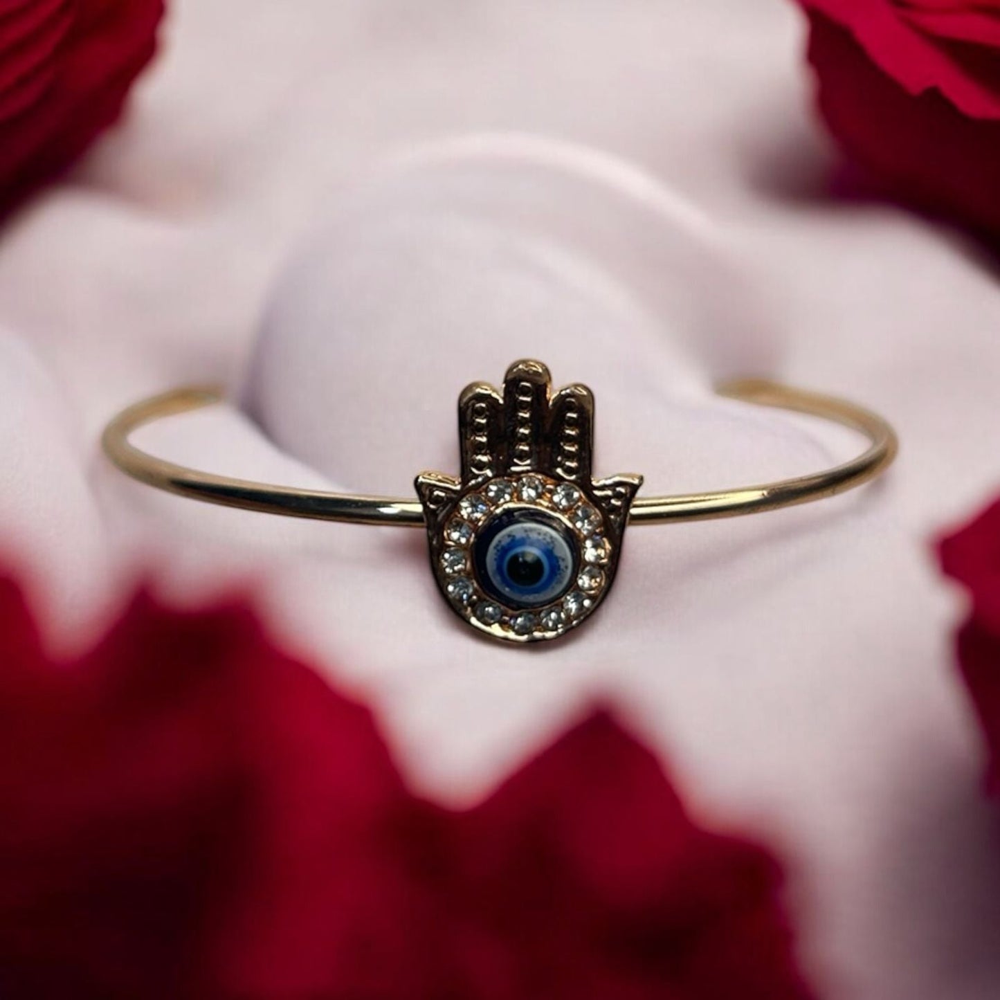 Rose Gold Plated Fancy Evil Eye Stone Bracelet #2