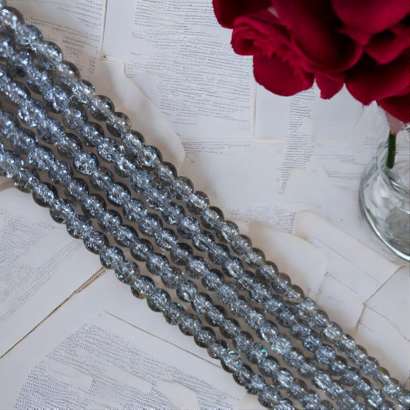 Crackle Beads 8mm - Grey