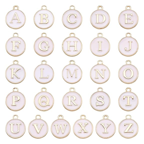 White Alphabet Charm 1PC
