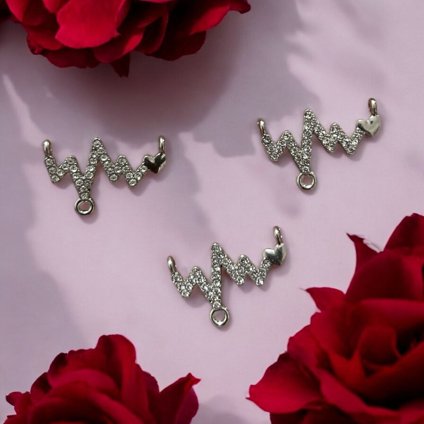 Heart Beat Stone Charm