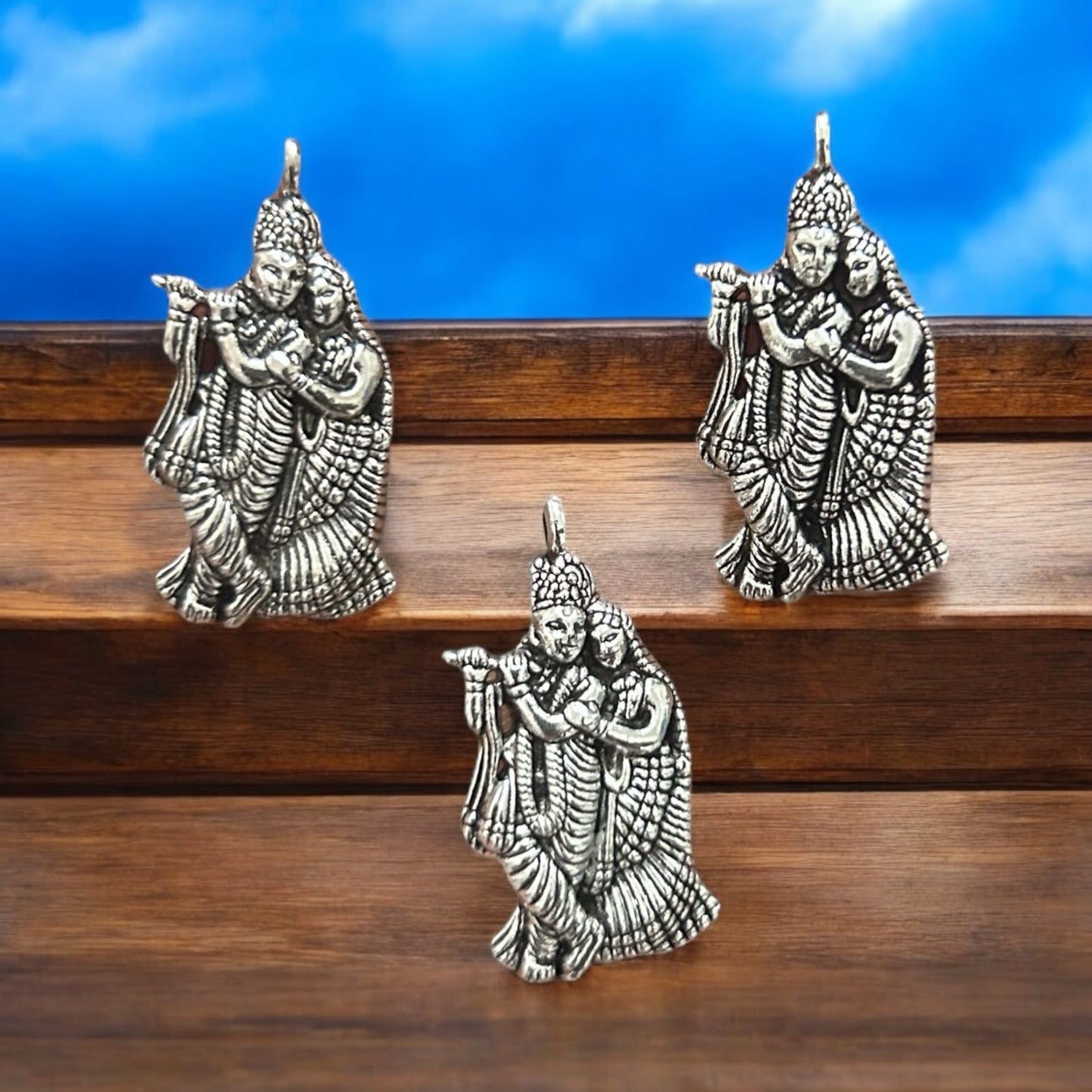 Krishna & Radha Metal Charm