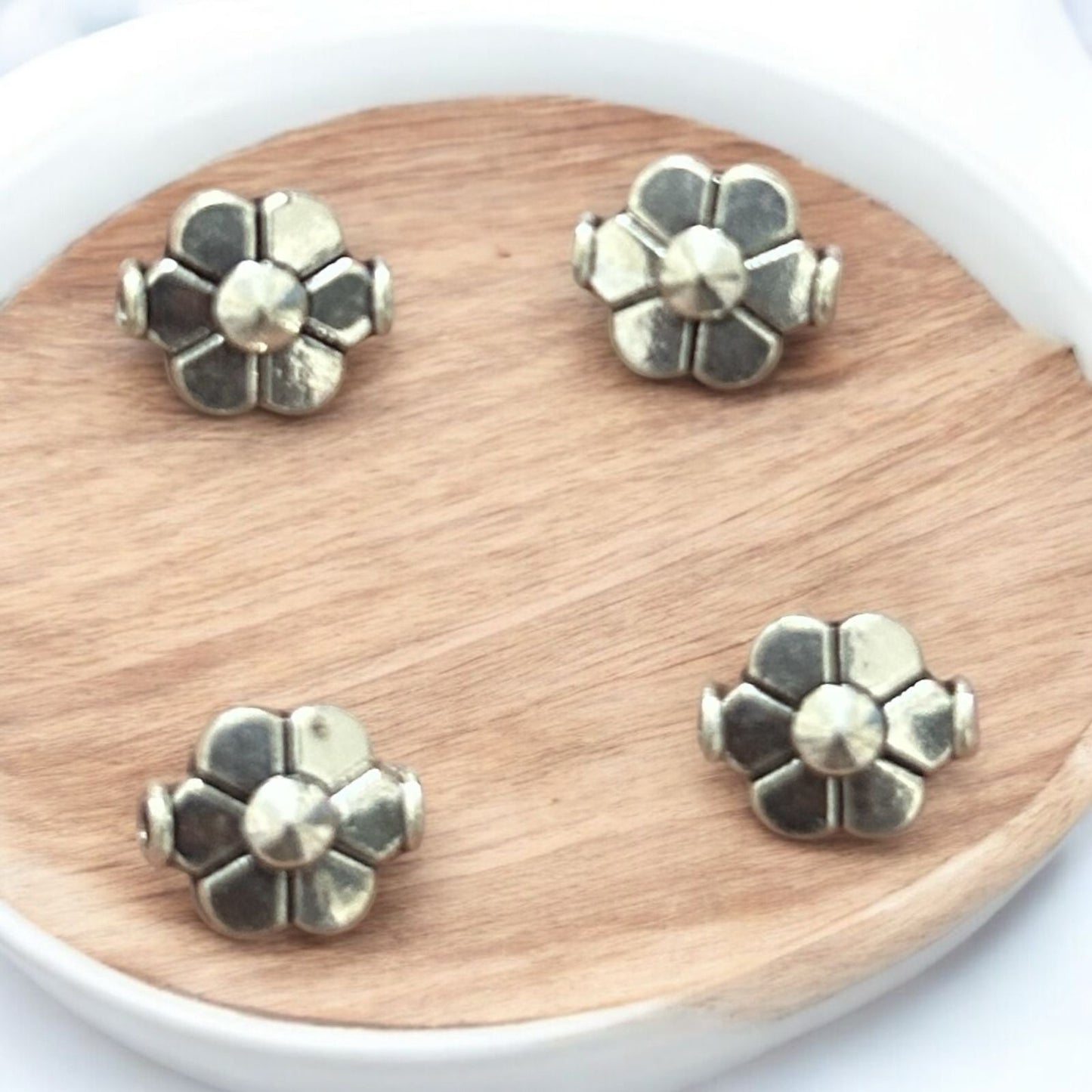Flower Connector Spacer Beads 3pcs
