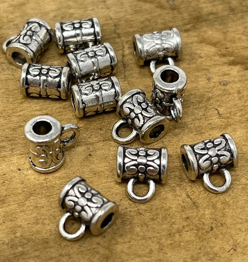 Antique Silver Connector Metal Charm 3pcs