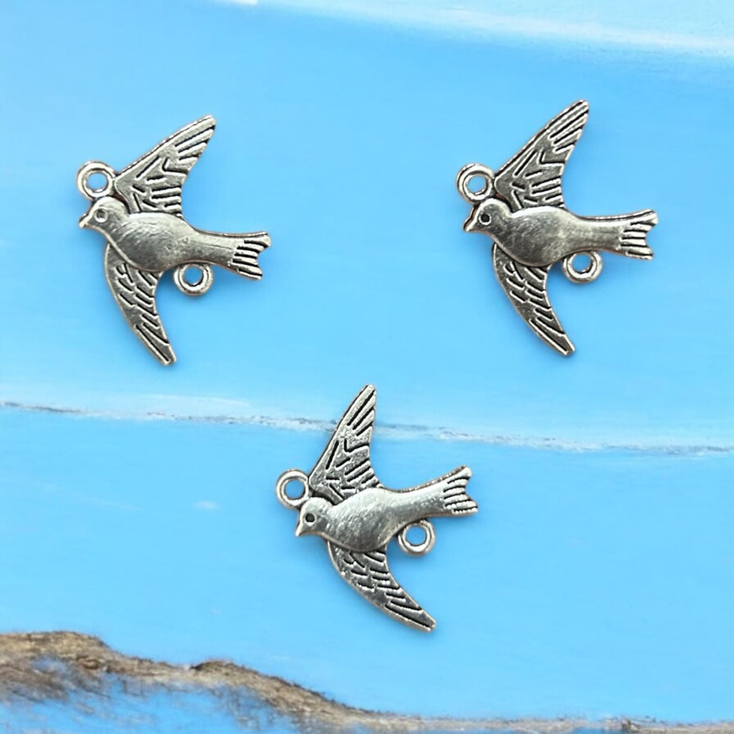 Flying Bird Metal Charm