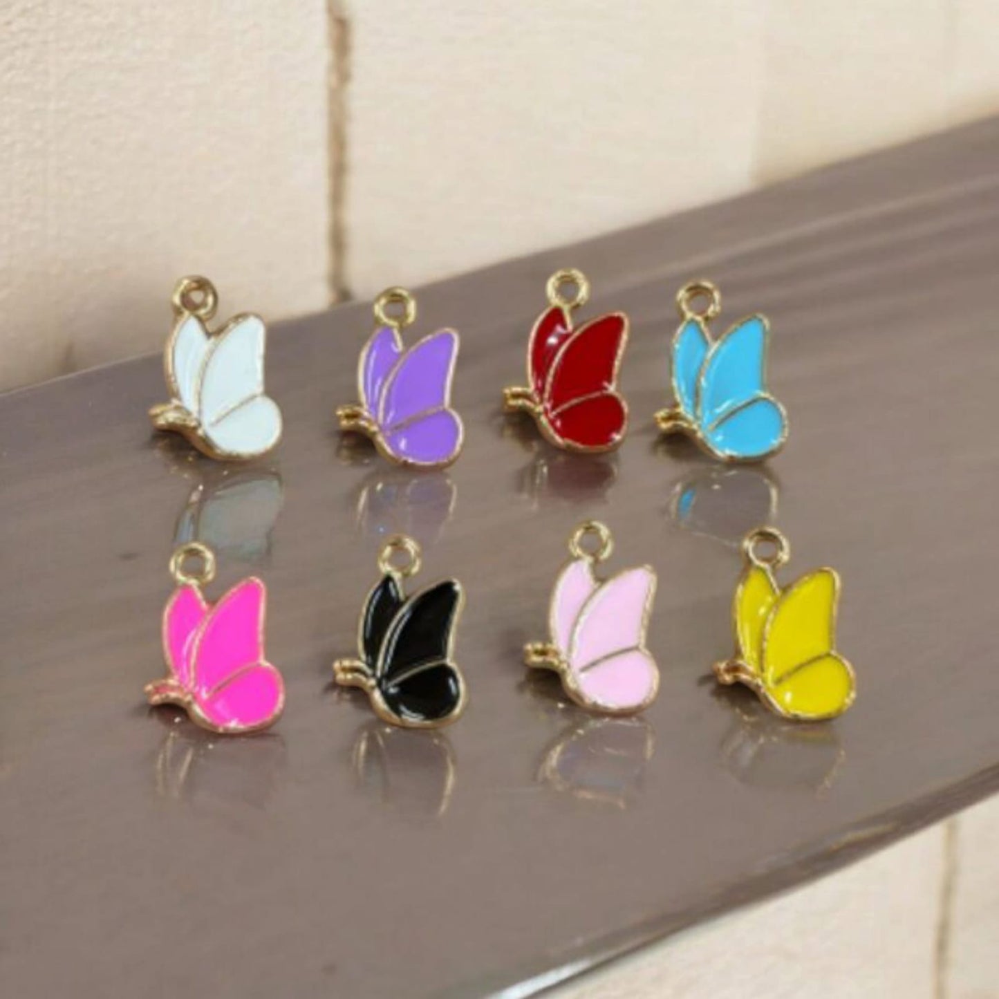 Flying Enamel Butterfly Charm