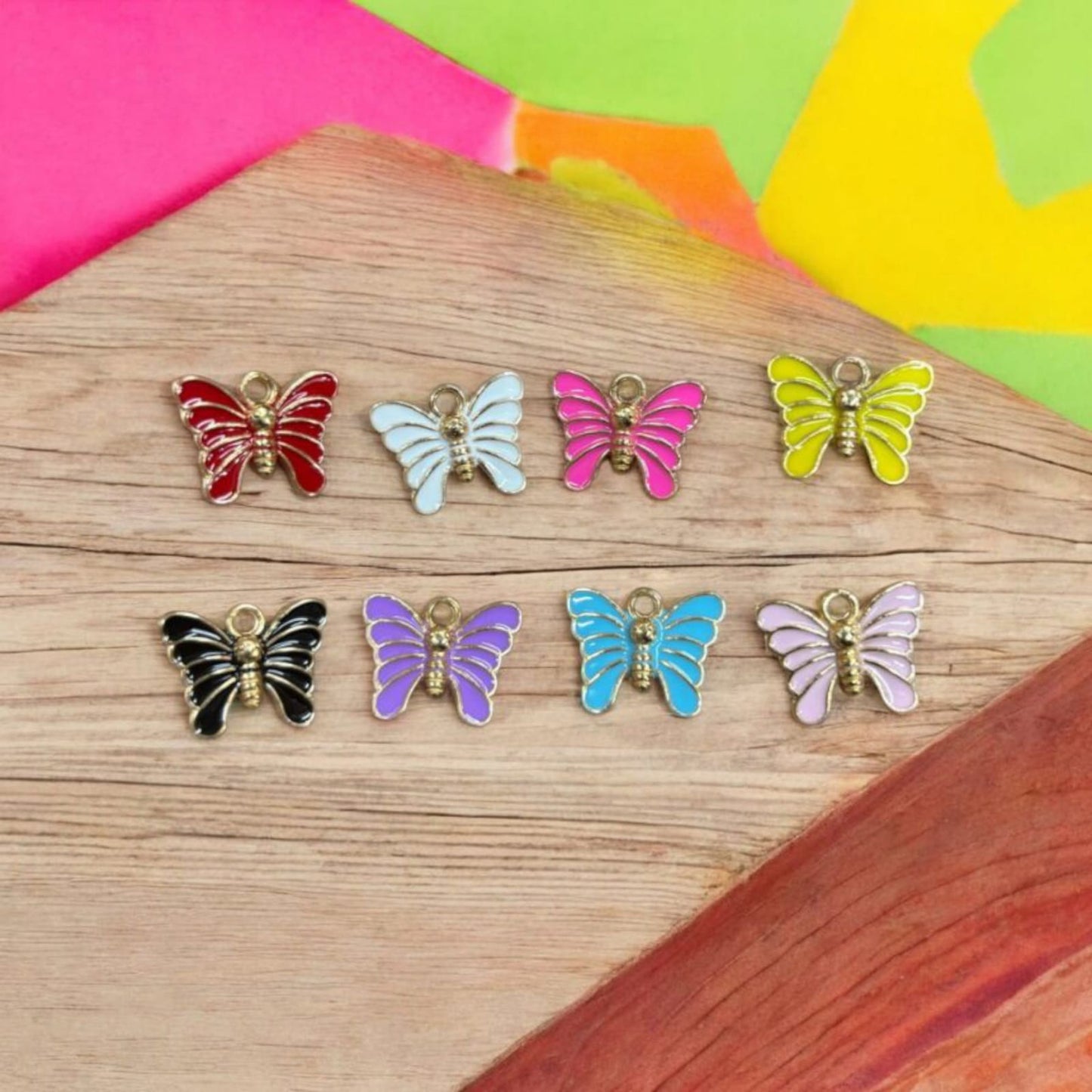 Striped Enamel Butterfly