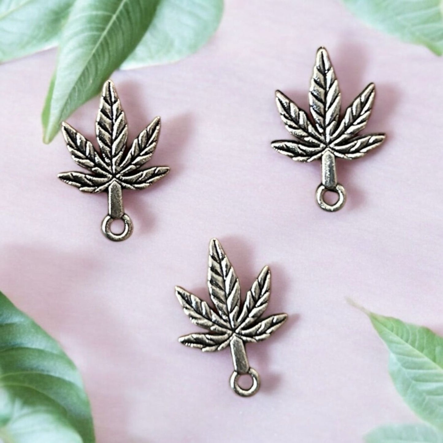 Maple Leaf Metal Charm