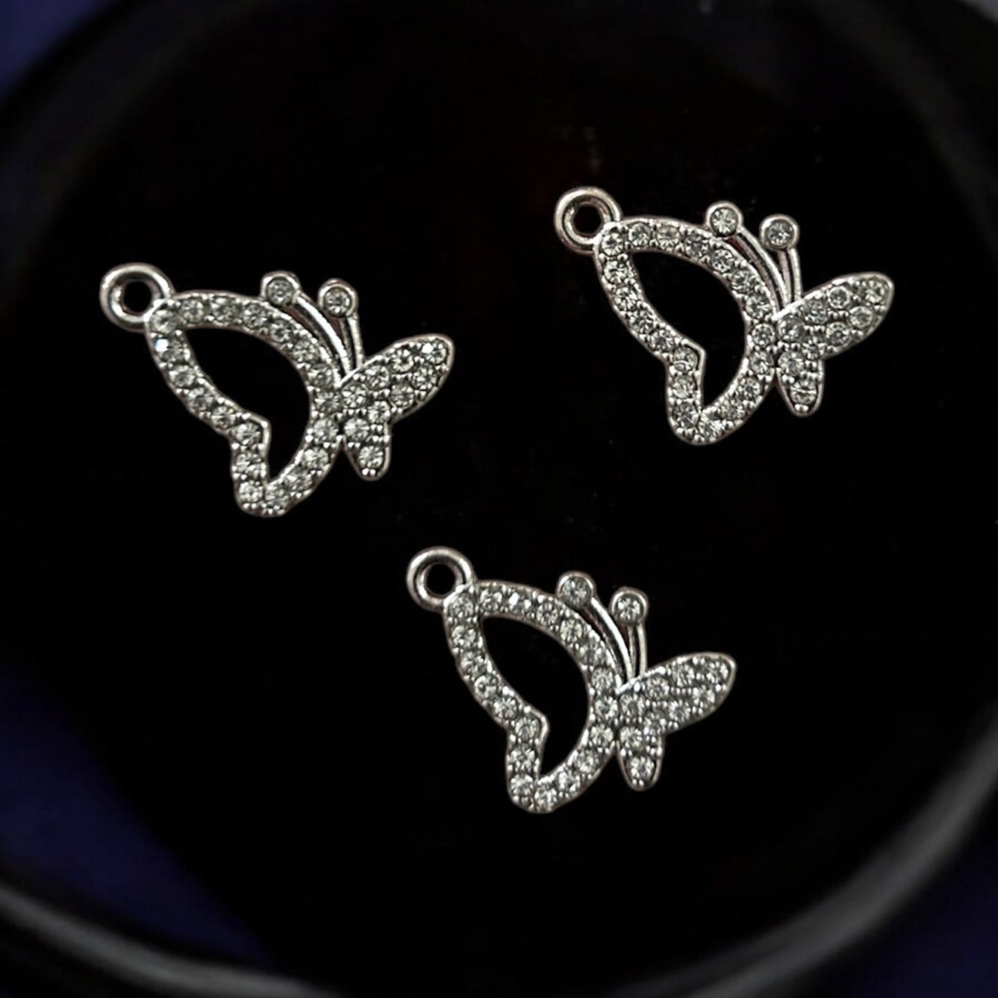 Flying Stone Butterfly Charm