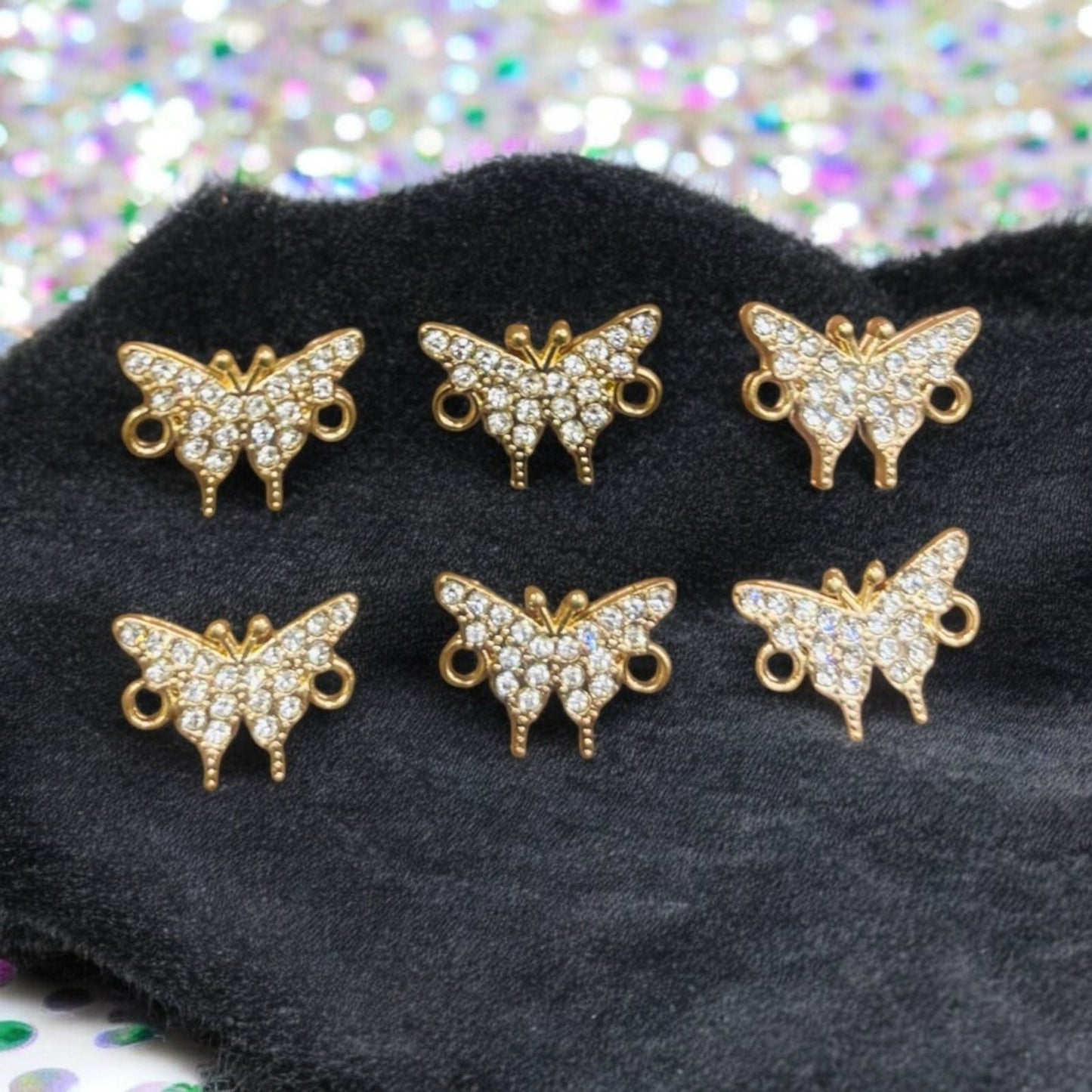 Connector Stone Butterfly Charm