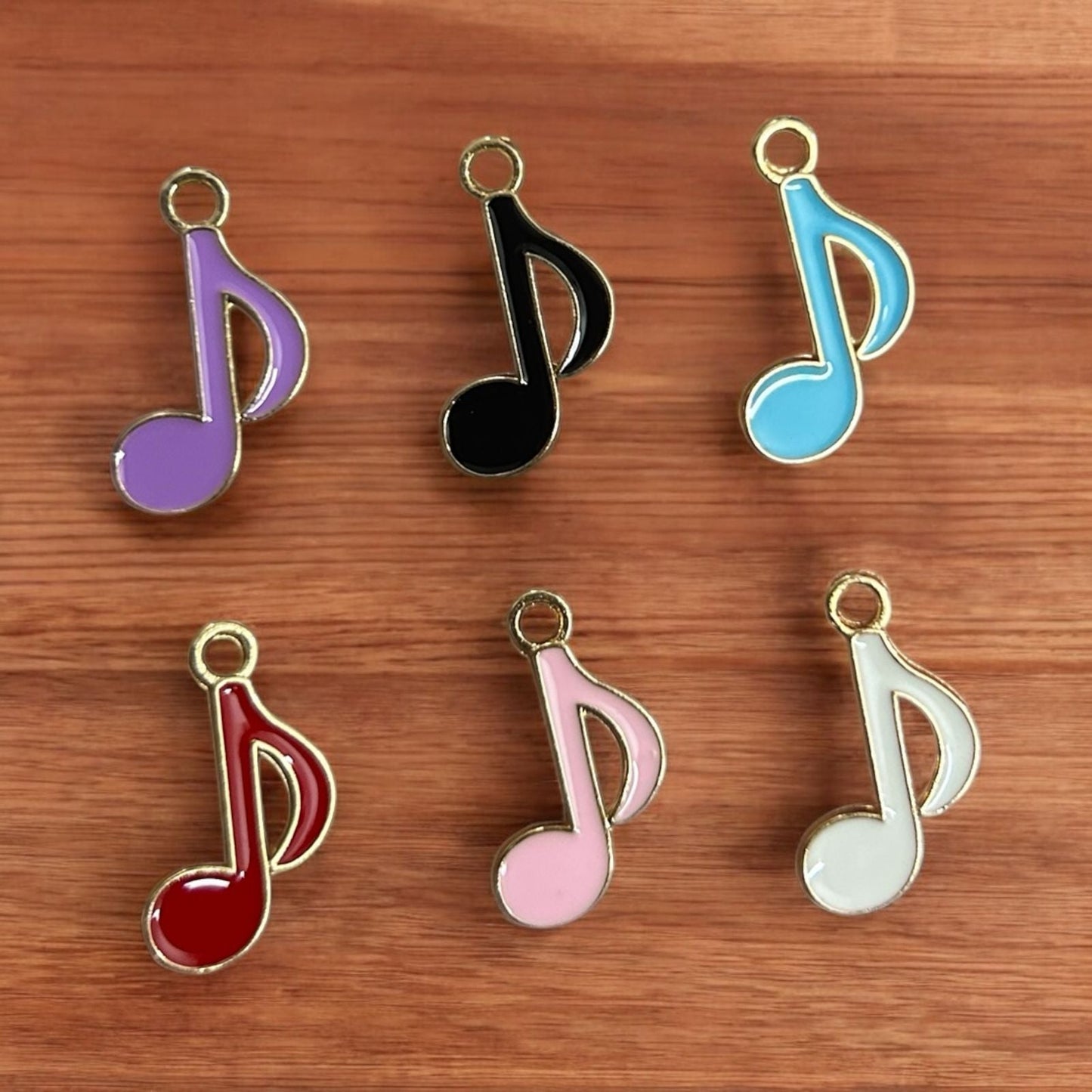 Multicolor Music Note Charm (Pack of 10pcs)