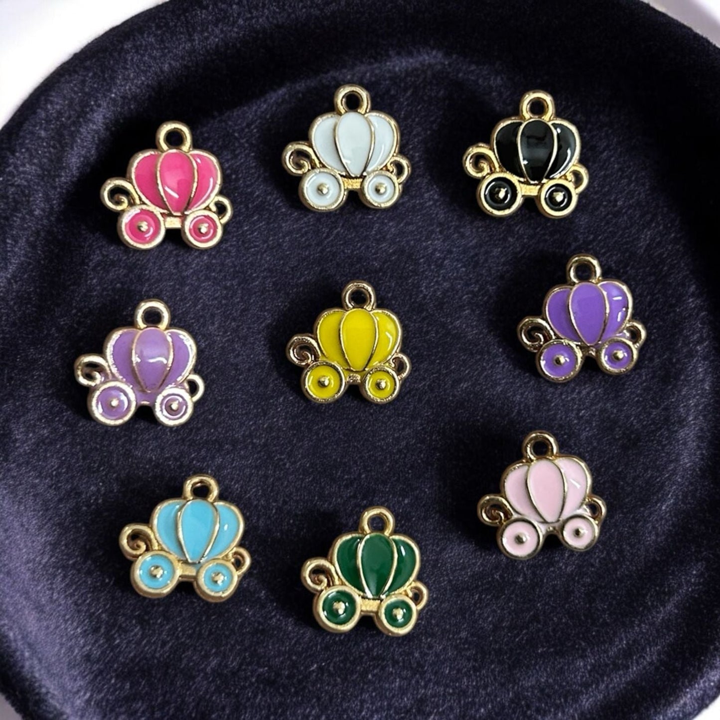 Multicolor Pumpkin Carriage Charm (Pack of 10pcs)