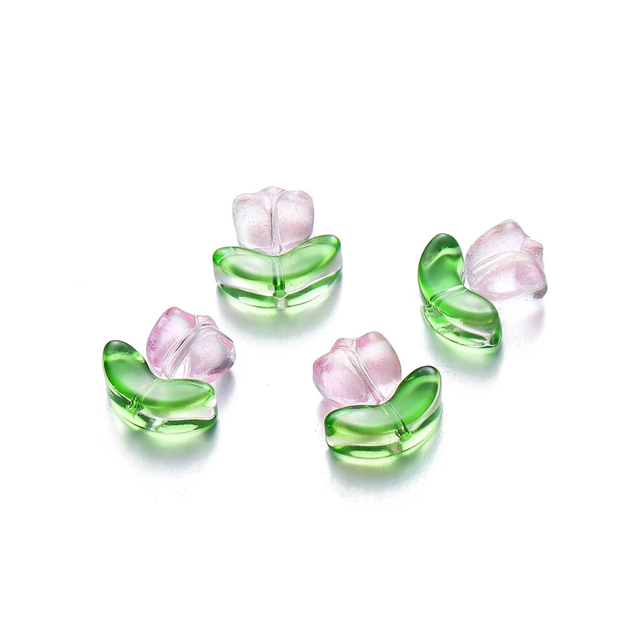 Transparent Glass Tulip Flower Set (1 PC)