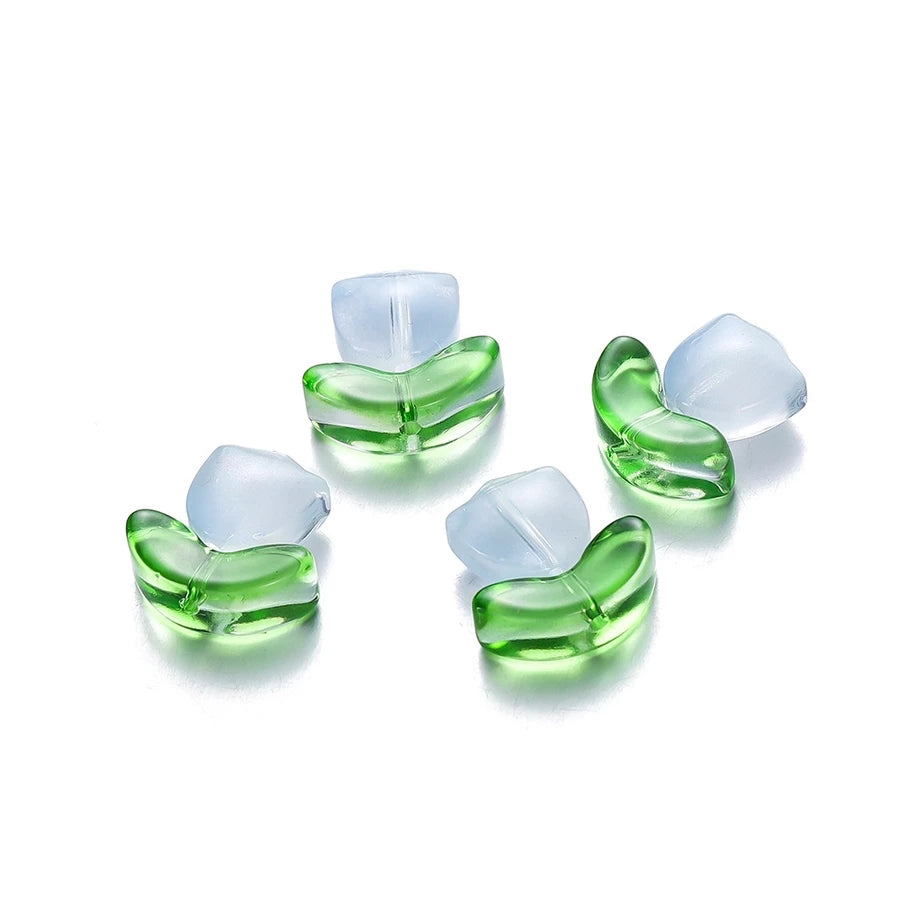 Transparent Glass Tulip Flower Set (1 PC)