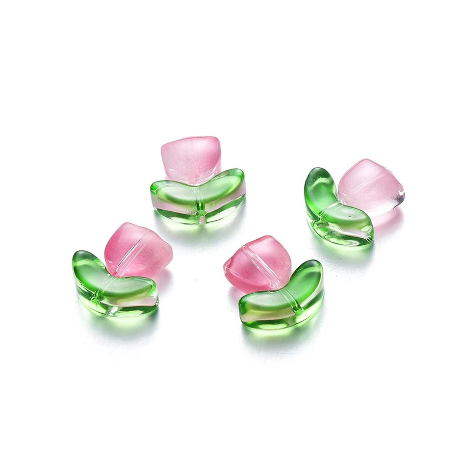 Transparent Glass Tulip Flower Set (1 PC)