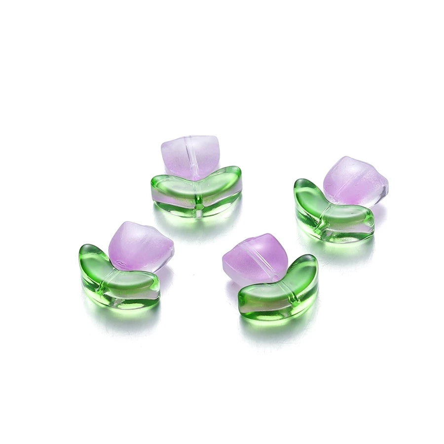 Transparent Glass Tulip Flower Set (1 PC)
