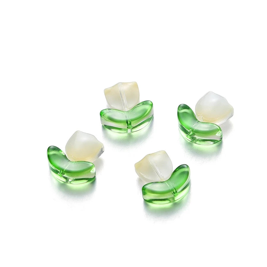 Transparent Glass Tulip Flower Set (1 PC)