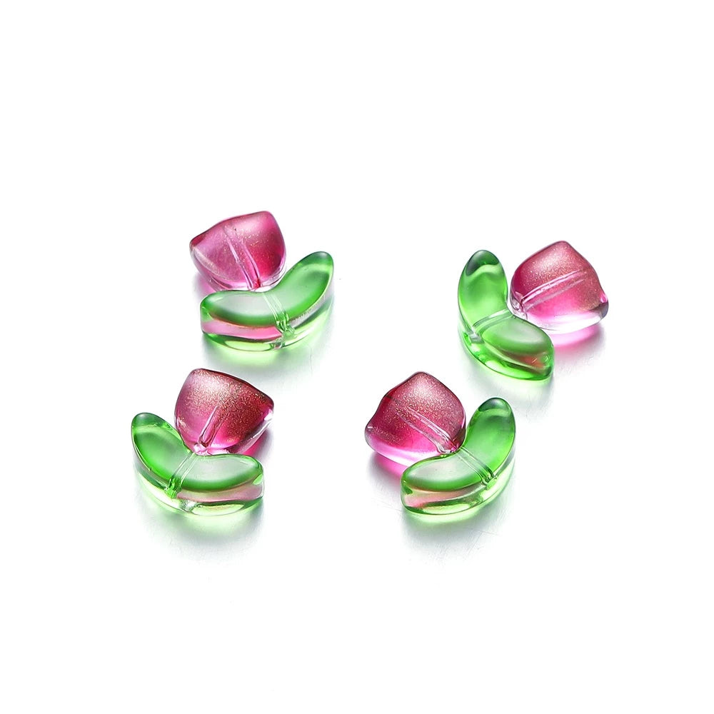 Transparent Glass Tulip Flower Set (1 PC)