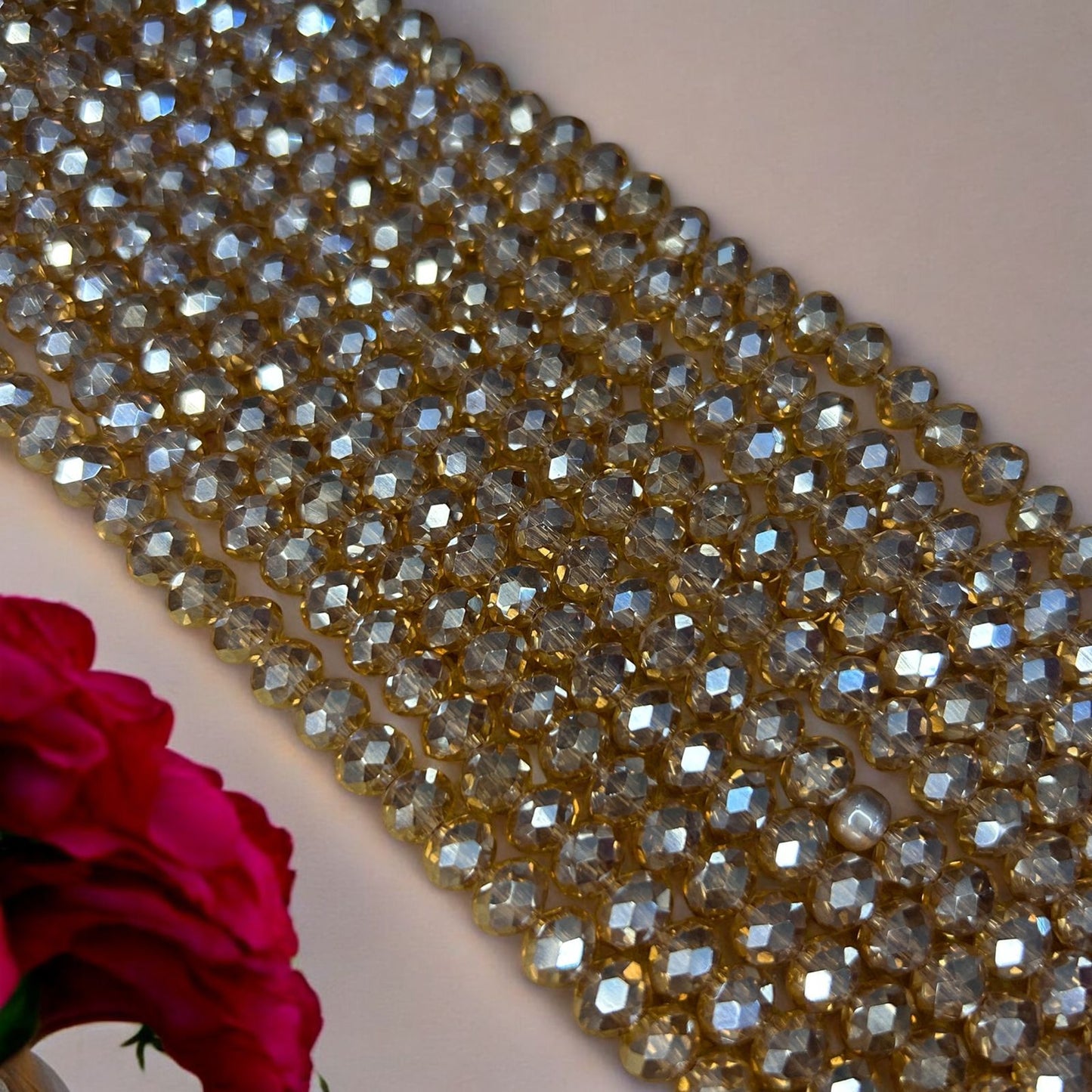 Crystal Beads 8mm - Gold