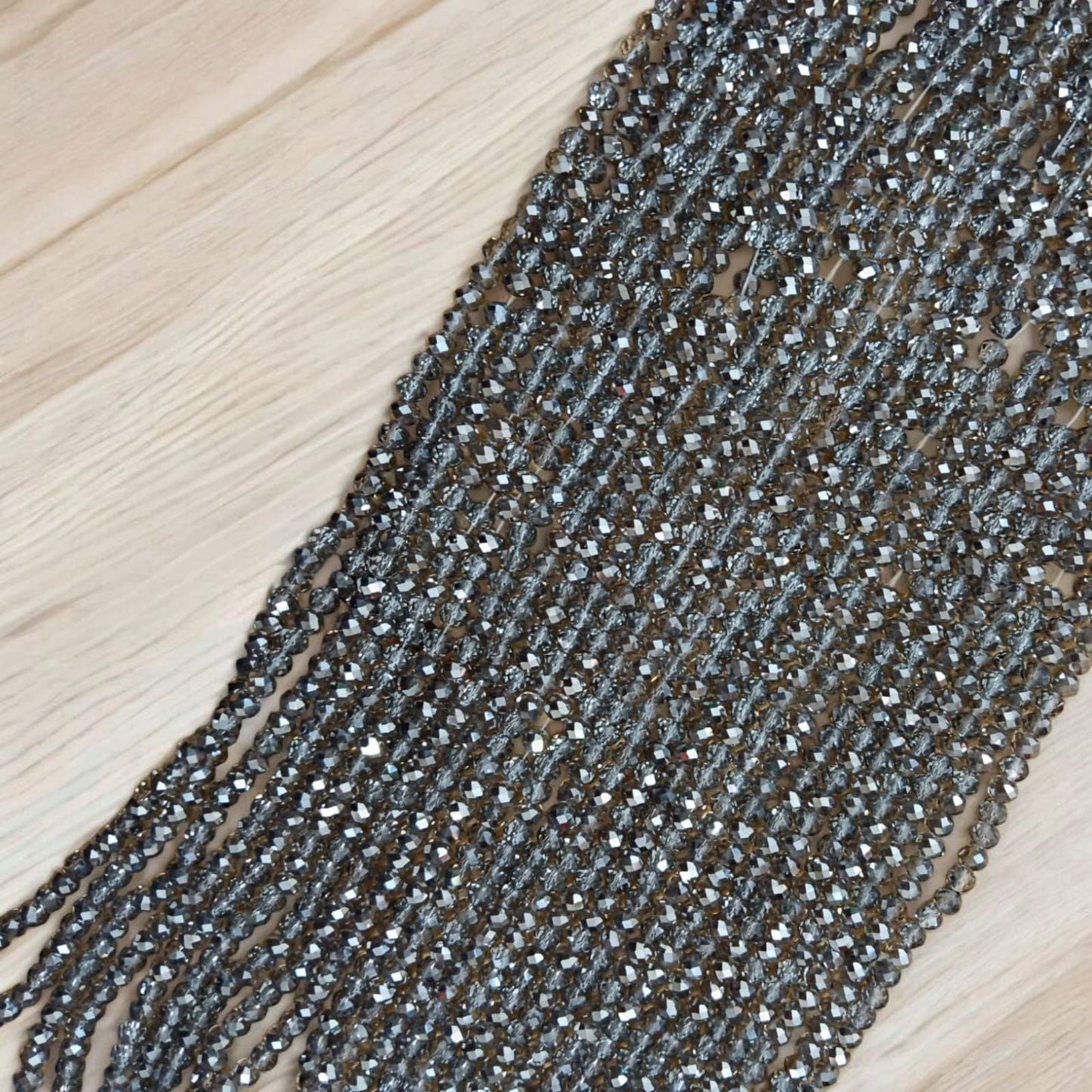 Crystal Beads 4mm - Grey