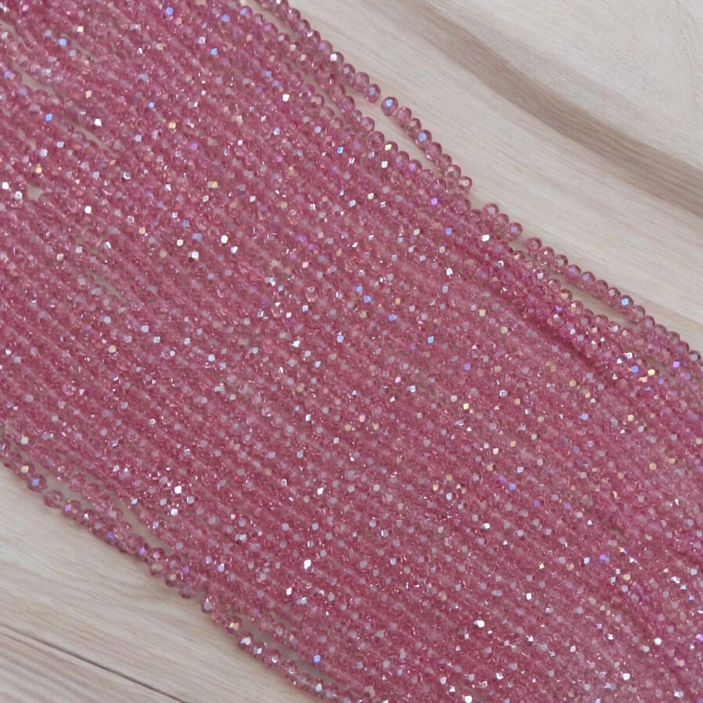 Crystal Beads 4mm - Pink