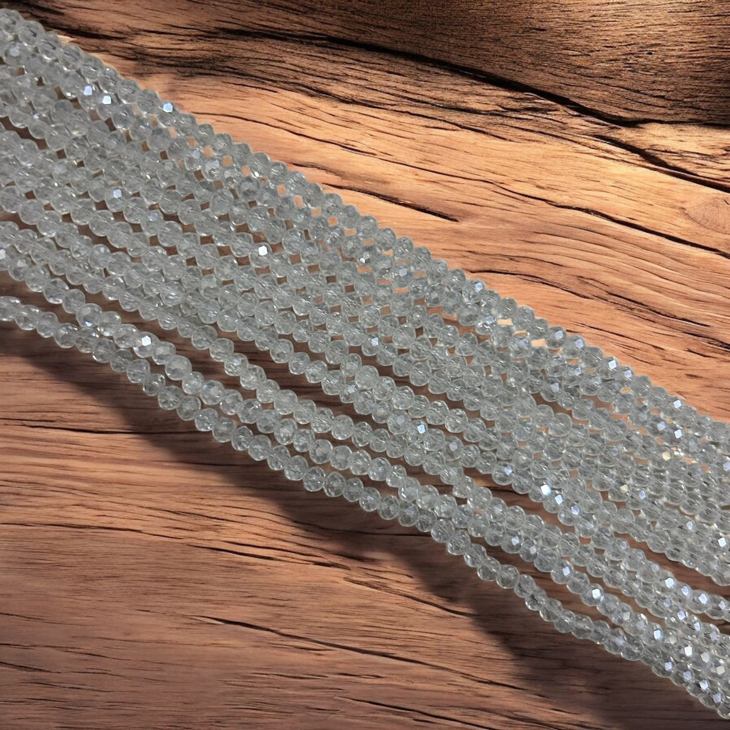 Crystal Beads 4mm - White
