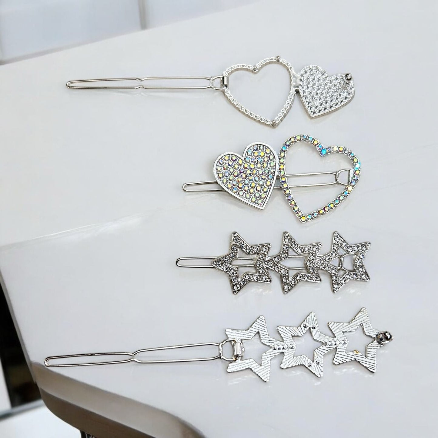 Luxury Stone Korean Style Pearl Barrettes Women Set Hairpin Lock