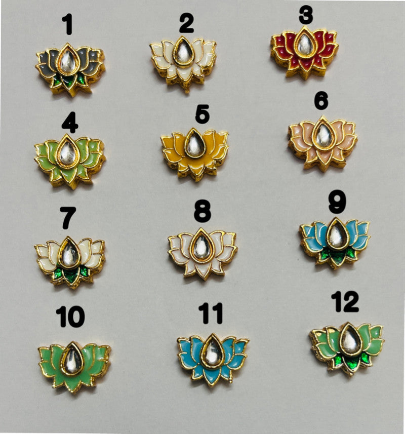 Colorful Lotus Kundan