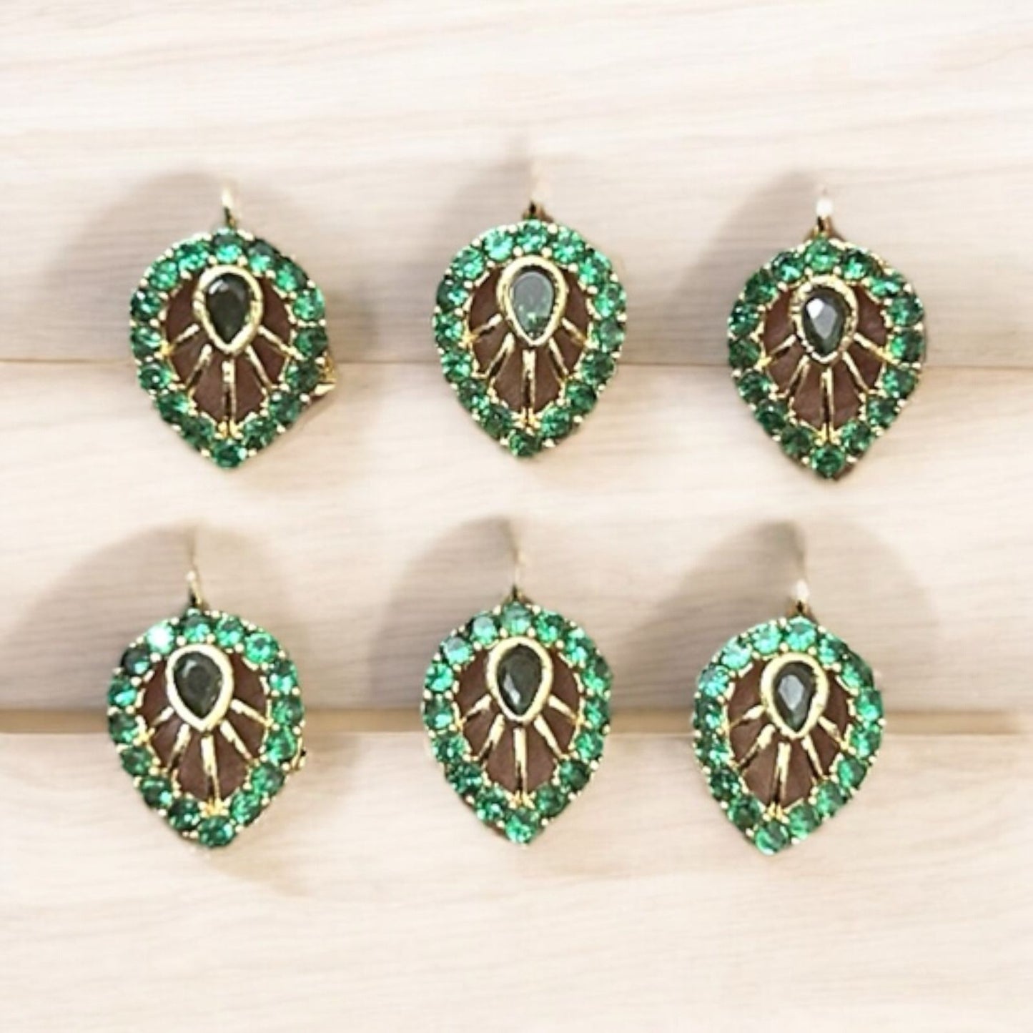 Luxury Green AD Stone Drop Small Pendant