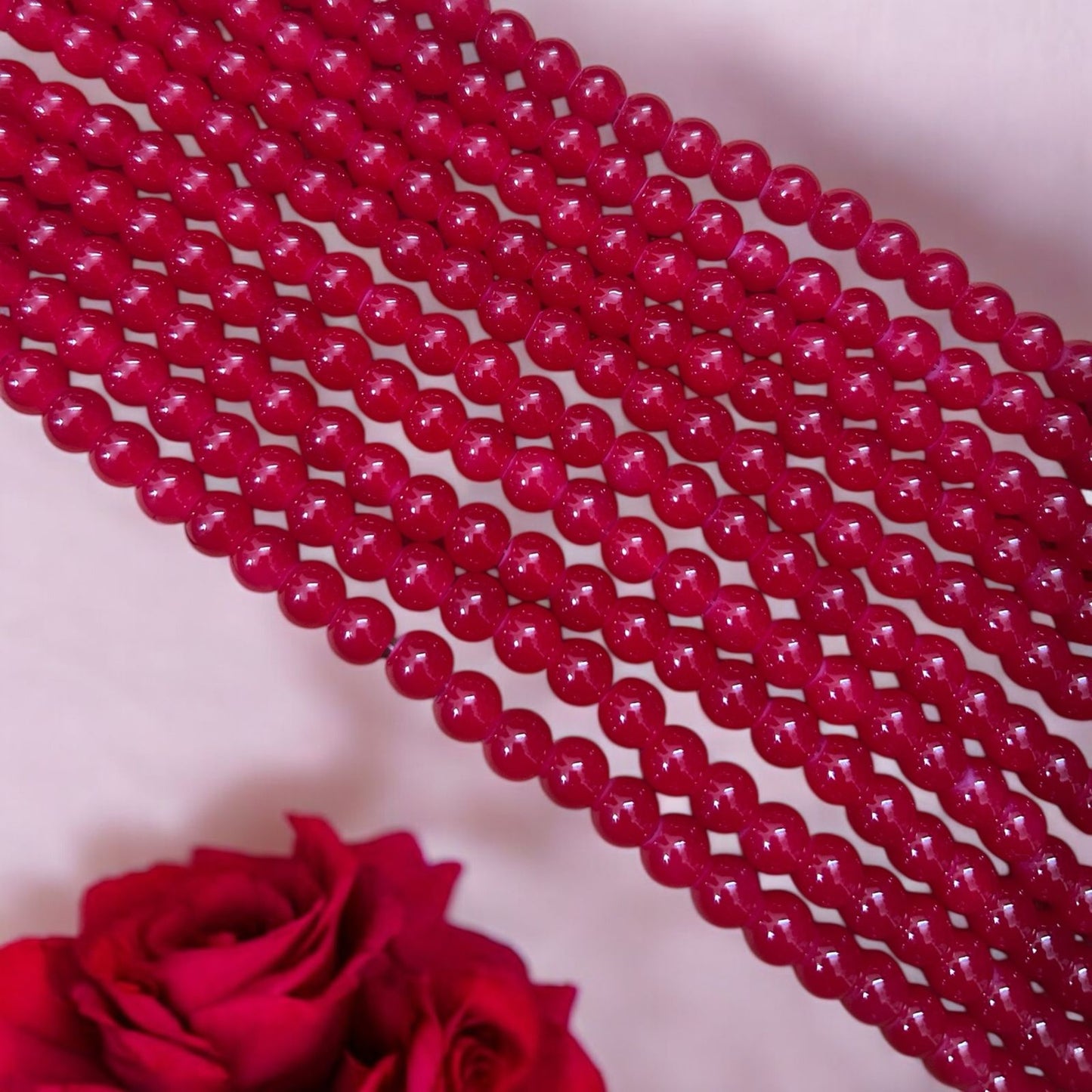 Jelly Beads 8mm - Red