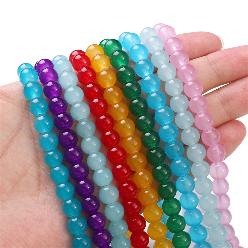 Mixed Color Jelly Beads 8mm Combo (Pack of 50 Strings)