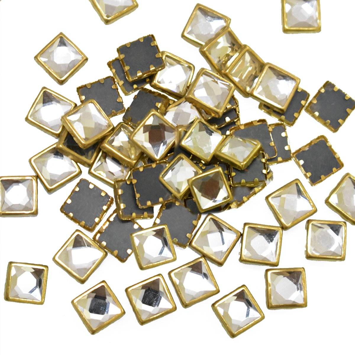 Square Kundan Stones (10gms) for Jewelry Making, Bangles & Embroidery