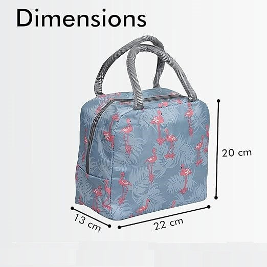 Premium Flamingo Printed Insulated Leak-Proof Lunch bag for Kids & Adults