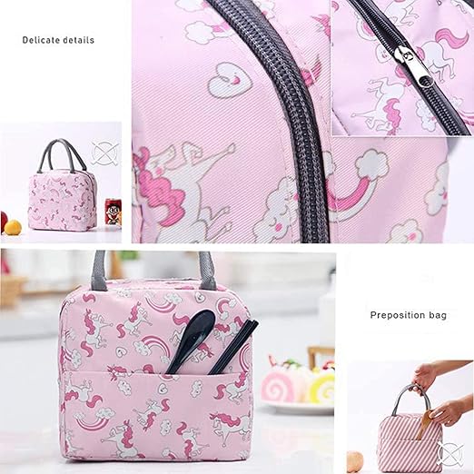 Premium Unicorn Printed Insulated Leak-Proof Lunch bag for Kids & Adults