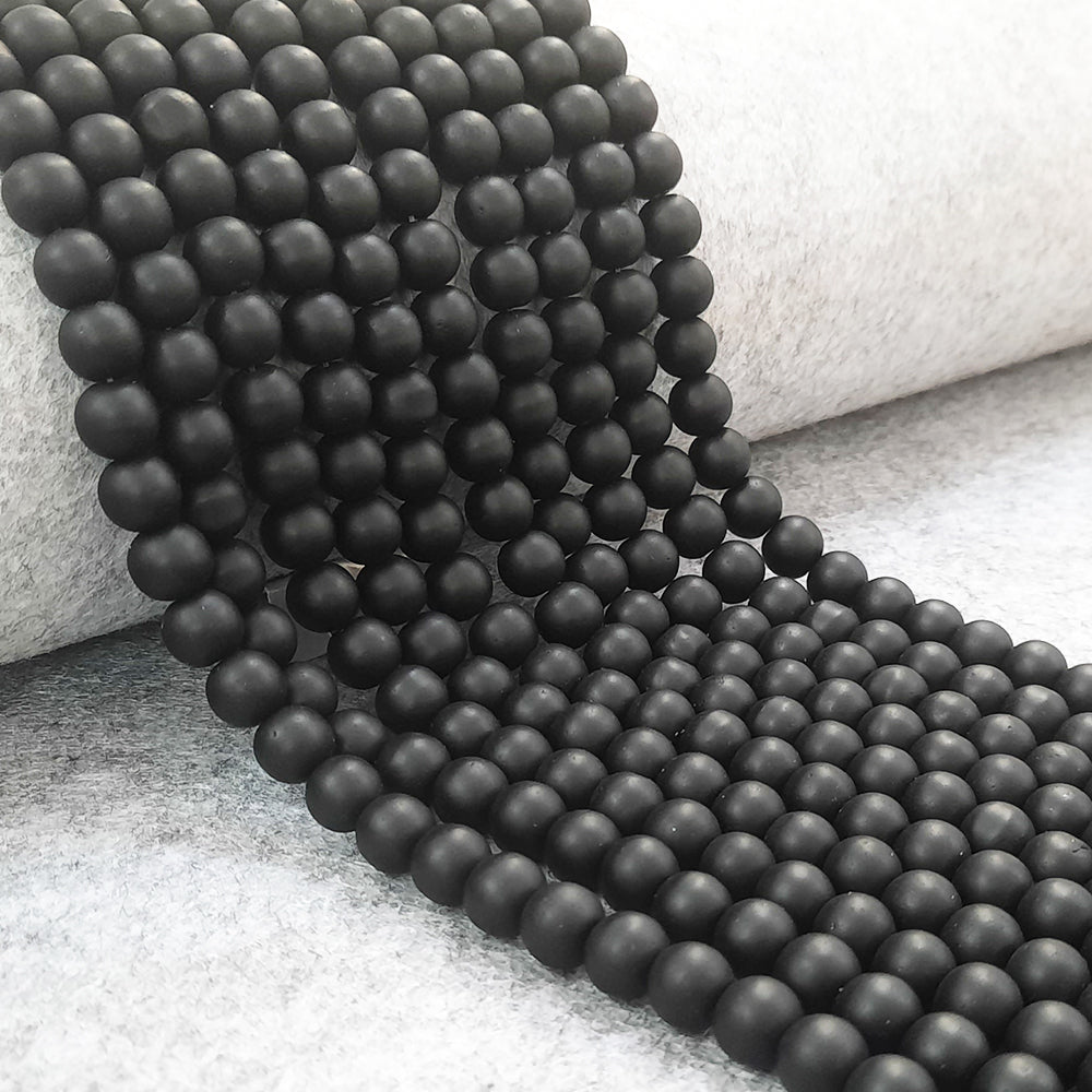 Matte Beads 8mm - Black