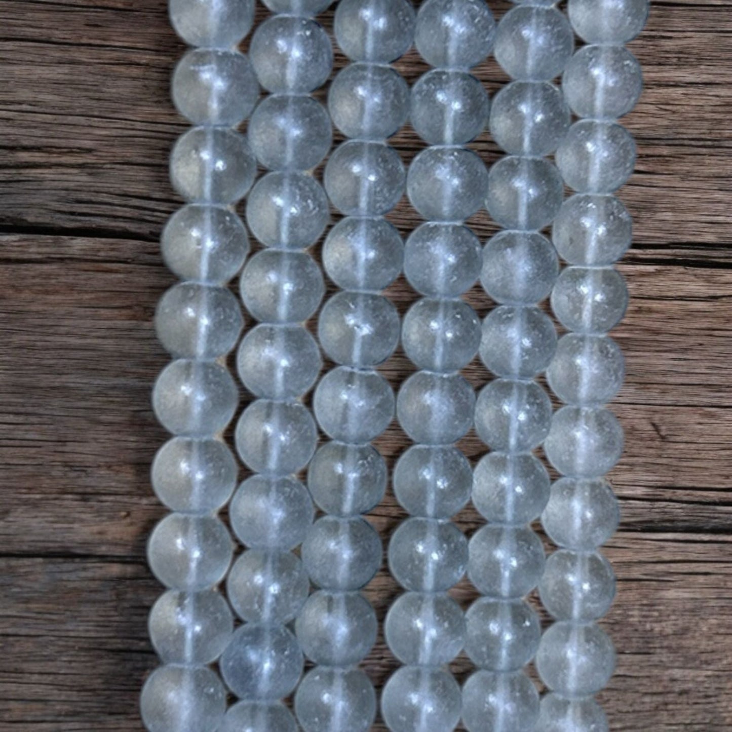 Ice Matte Beads 8mm - Grey
