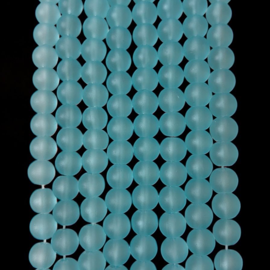 Ice Matte Beads 8mm - Sky Blue