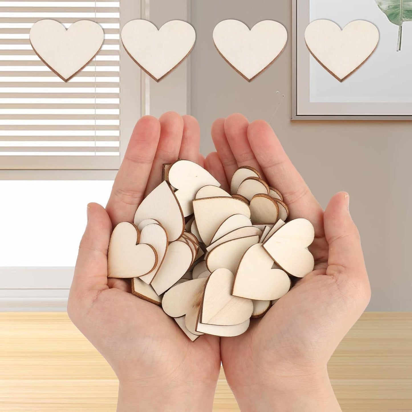 Heart MDF Base - Round (Pack of 5pcs)