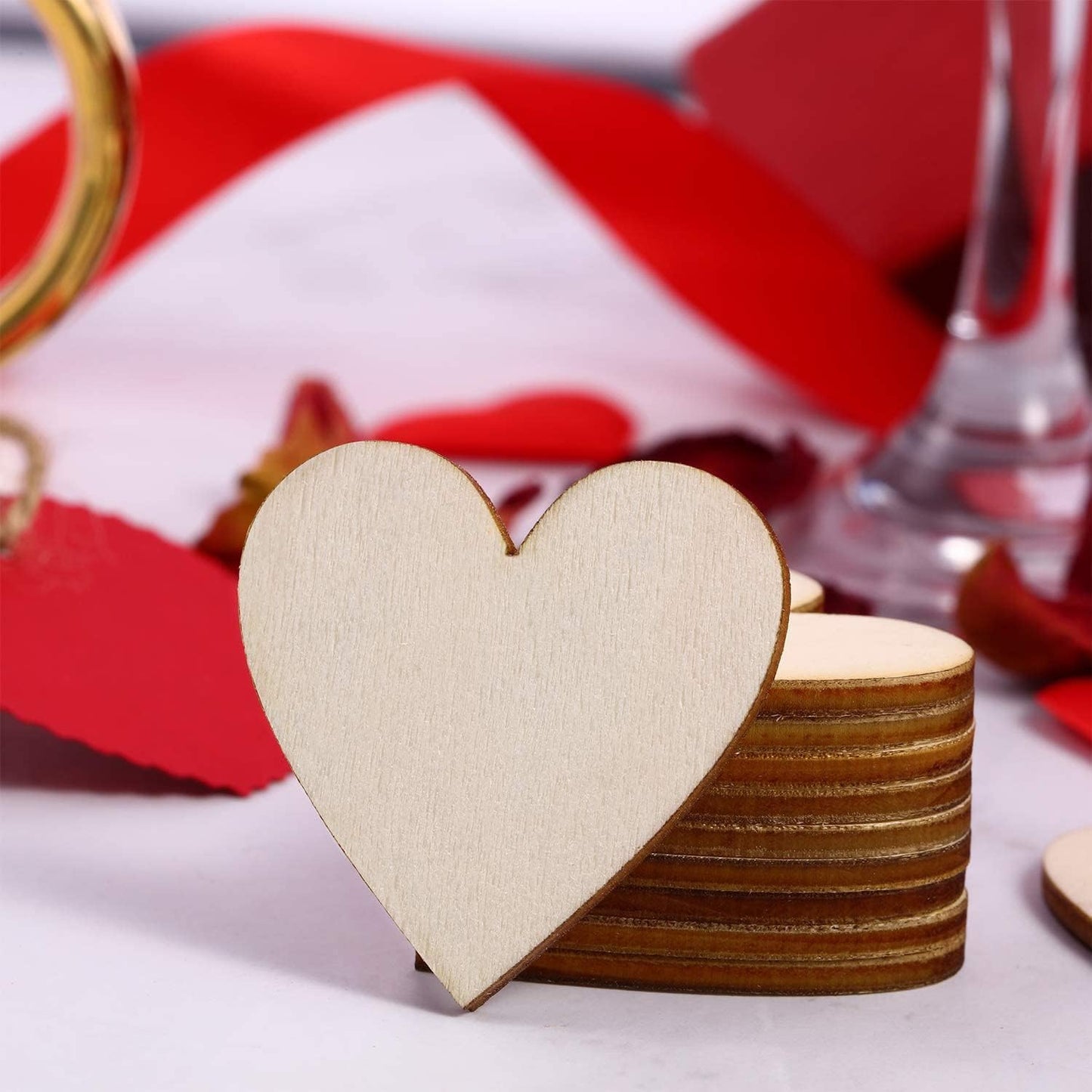 Heart MDF Base - Round (Pack of 5pcs)