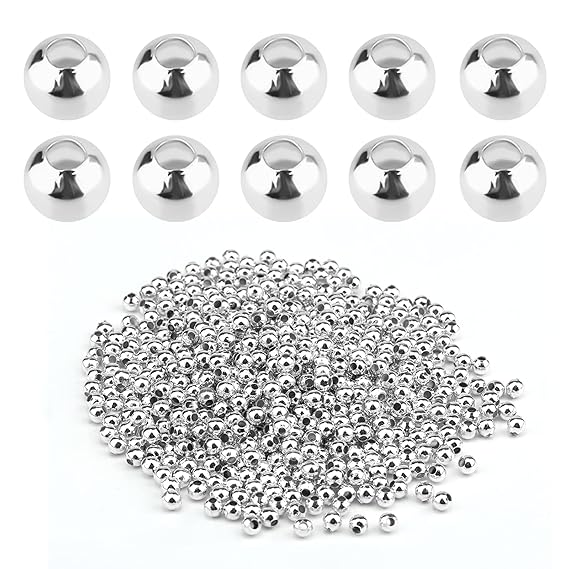 Metal Spacer Ball - Silver (2mm) 10gms