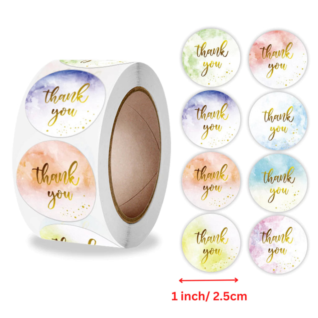 Thank You Stickers 500pcs - Type #1