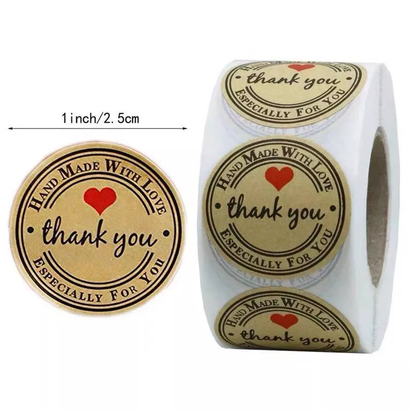 Thank You Stickers 500pcs - Type #17