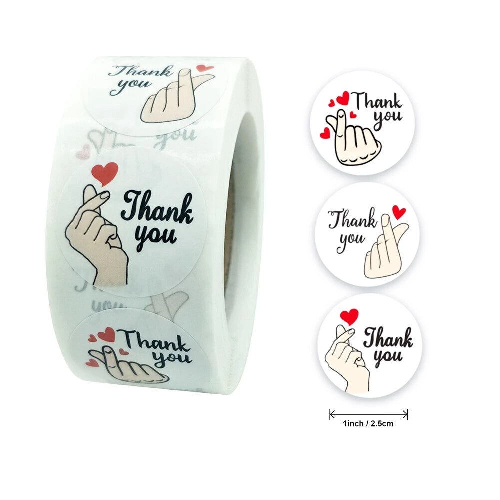 Thank You Stickers 500pcs - Type #4