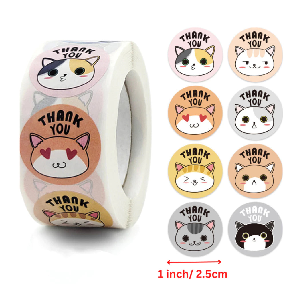 Thank You Stickers 500pcs - Type #7