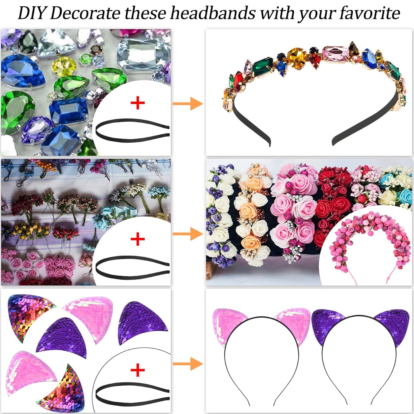 Metal Hair Band Base (Pack of 2pcs) - Silver