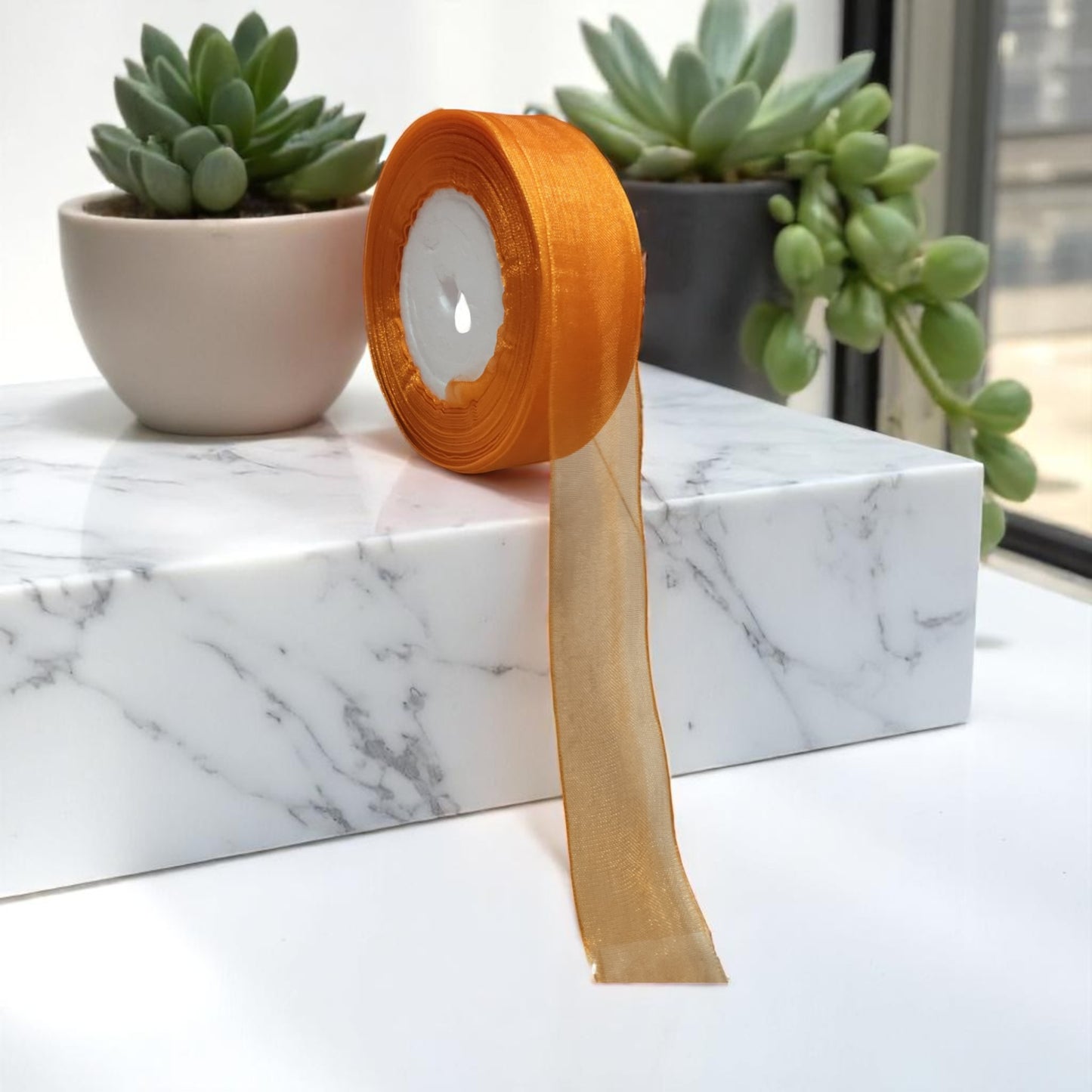 Organza Ribbon for Bow Making, Gift Wrapping, Crafting & Decoration (1 Inch, 40 - 45m)